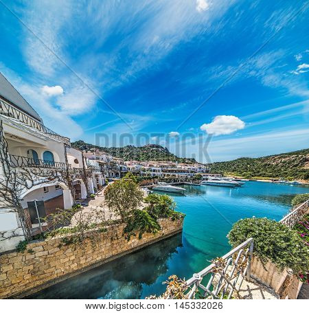 white clouds over Poltu Quatu in Sardinia