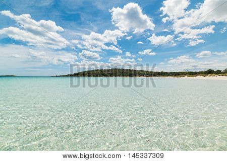 Crystal clear water in Cala Brandinchi Sardinia