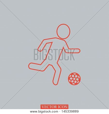 Raster Version. Soccer, Football Players Silhouettes Icons