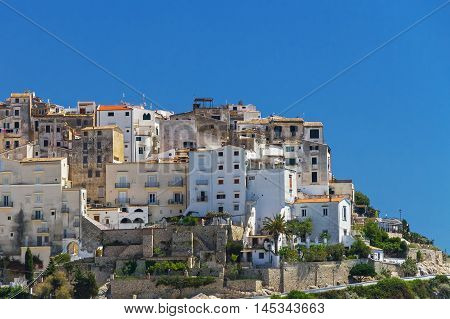 Italian city of Sperlonga, ancient yard in summer