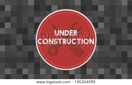 Error Something Went Wrong Under Construction Concept