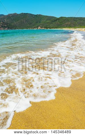 Porto Ferro beach under a clear sky Sardinia