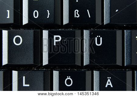 Ue German Keyboard Button White Black Macro
