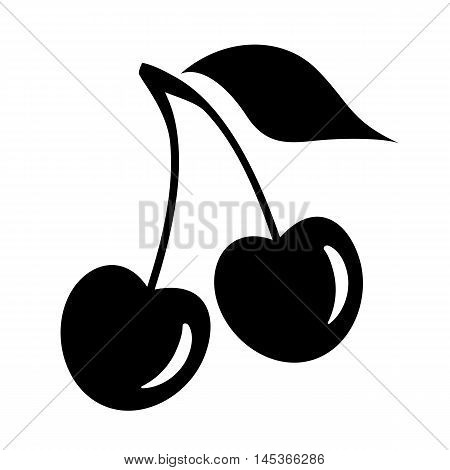 Cherry vector icon illustration isolated on white background