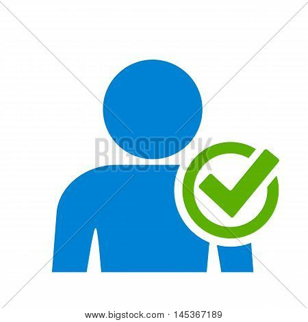 User accepted icon vector illustration isolated on white background
