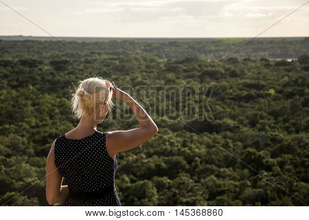 Coba Maya Ruins in Mexico Yucatan look inside the jungle 2
