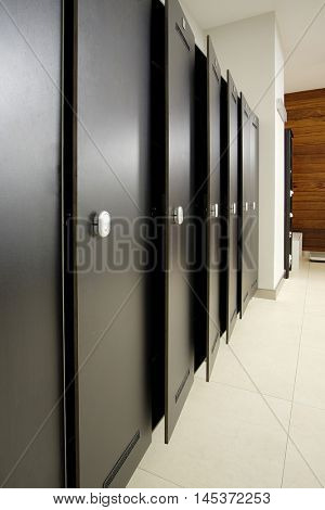 Interior of a modern cloakroom