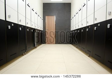 Interior of a modern cloakroom