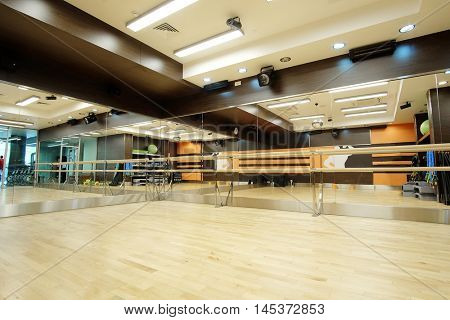 Interior of an empty dance hall