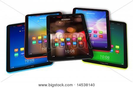 Conjunto de tablets de color