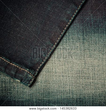 Closeup Detail Of Dark Denim