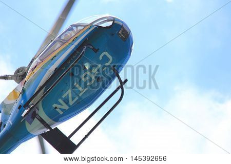 NIAGARA FALLS, CANADA. JULY 15, 2016. Niagara Helicopters is a popular tourist attraction that's not your everyday event that will surely create lasting memories.
