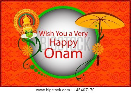 vector illustration of Happy Onam Festival background
