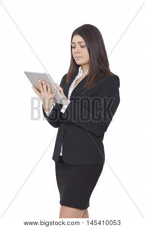 Businesswoman Watching Tablet