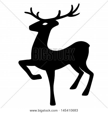 Wonderful deer hoof beats (silhouette) design for Xmas cards banners and flyers vector illustration isolated on white background