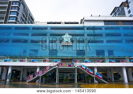 Kota Kinabalu,Sabah-Aug 30,2016:View of the Oceanus Waterfront Mall at Kota Kinabalu,Sabah on 30th Aug 2016.Oceanus Waterfront Mall,one of the premier shopping mall in Kota Kinabalu,Sabah,Borneo.