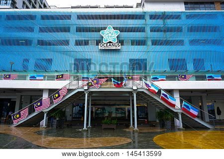 Kota Kinabalu,Sabah-Aug 30,2016:View of the Oceanus Waterfront Mall at Kota Kinabalu,Sabah on 30th Aug 2016.Oceanus Waterfront Mall,one of the premier shopping mall in Kota Kinabalu,Sabah,Borneo.