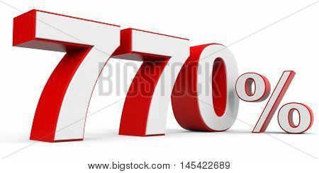 Discount 770 percent off on white background. 3D illustration.