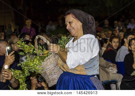 QUARTU S.E., ITALY - September 20, 2015: So dressed in Quartu - parade of costumes and abbigliiamento period - Sardinia -