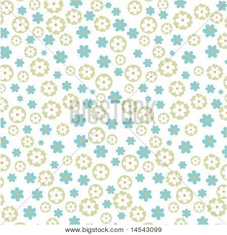 vector blue flowers background