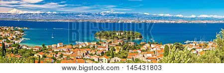 Island of Ugljan waterfront panoramic view Preko Dalmatia Croatia