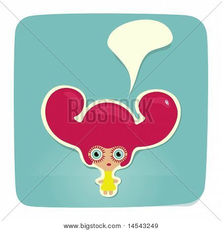 Girl with magenta hair