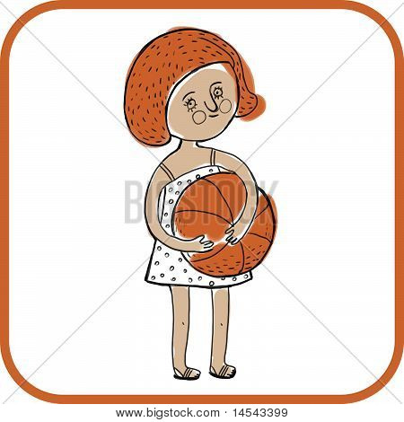 The girl and the ball