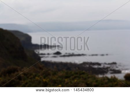 View From The Coastal Path Between Widemouth Bay And Bude Out Of Focus.