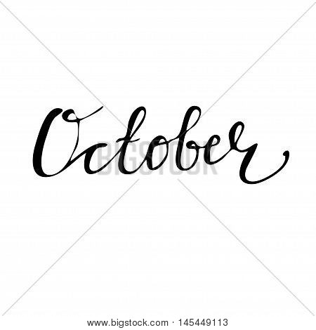 October Hand Drawn Vector & Photo (Free Trial) | Bigstock