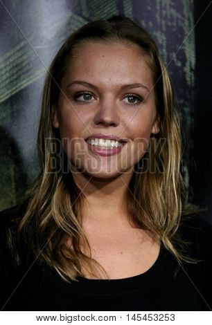 Agnes Bruckner at the World premiere of 'Amityville Horror' held at the Arclight Cinerama Dome in Hollywood, USA on April 7, 2005.