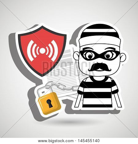 confidencial segurity information doc vector illustration eps 10