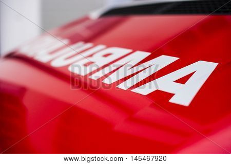 ambulance with medical devices for assist during an accident
