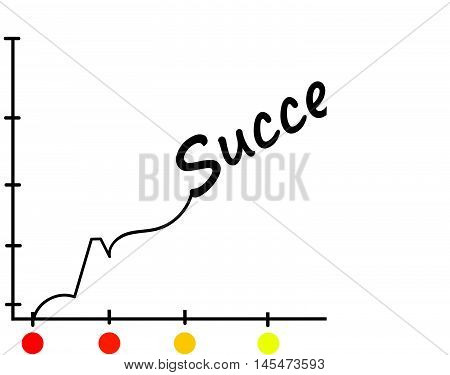 vector growth progress arrow graph. statistics forecasts