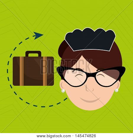 housekeeper maid hotel service vector illustration design