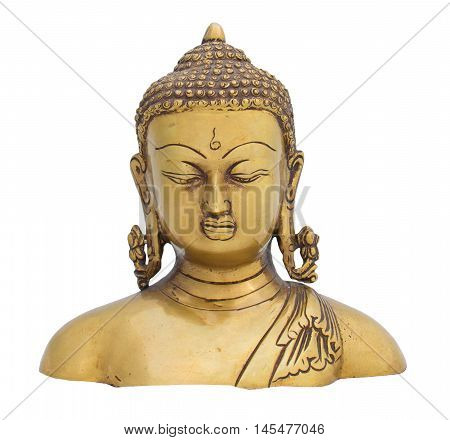 chinese buddha sculpture isolated over white background