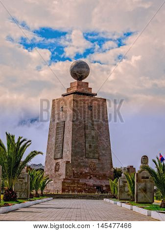 Middle Of The World Mitad Del Mundo The 30M Tall Monument Near Quito Ecuador