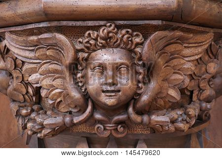 Detail of the Basilica of St. Mary of the Altar of Heaven in Rome