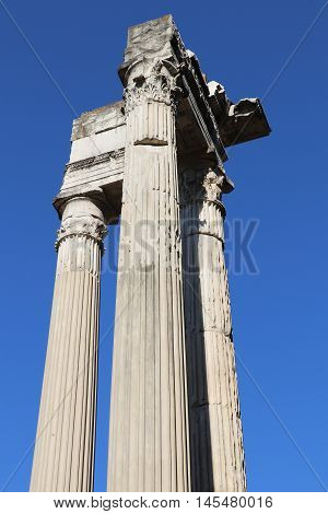 Ancient columns near the Theater of Marcellus
