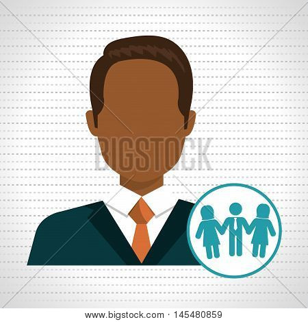 man adult envelope icon vector illustration design