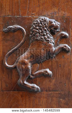 Detail of an ancient door in Rome