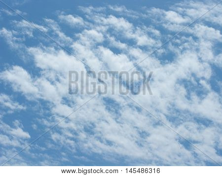 White clouds on blue sky. Sky with clouds. The clouds in the sky. Clouds background. Sky background.