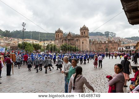 Swearing Of The School Police Or Juramentacion De La Policia Escolar En Cusco