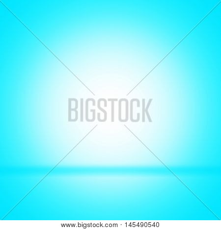Light blue gradient abstract background. Empty room for display product