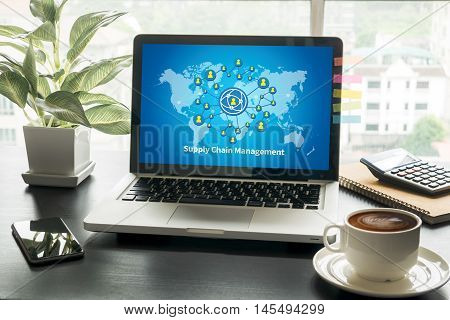 Scm Supply Chain Management Concept