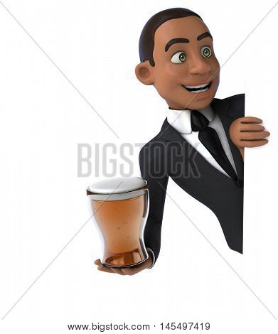 Fun businessman - 3D illustration