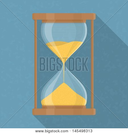 Transparent hourglass icon, sandglass, sandclock, flat design, vector eps10 illustration