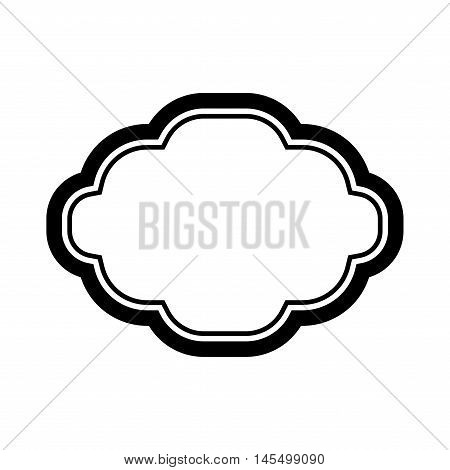 Black frame for picture. Beautiful simple design. Vintage style decorative border isolated on white background. Deco elegant art object. Empty copy space decoration photo banner. Vector illustration