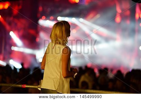 Crowd In A Stadium At A Concert