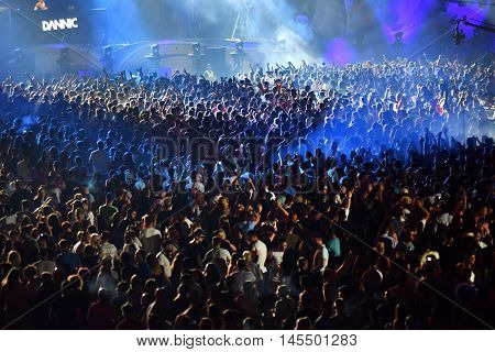 Crowd In A Stadium At A Concert