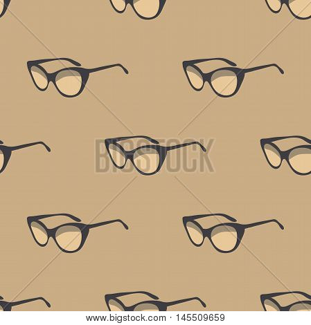 Seamless pattern with retro sunglasses. Fashion background.